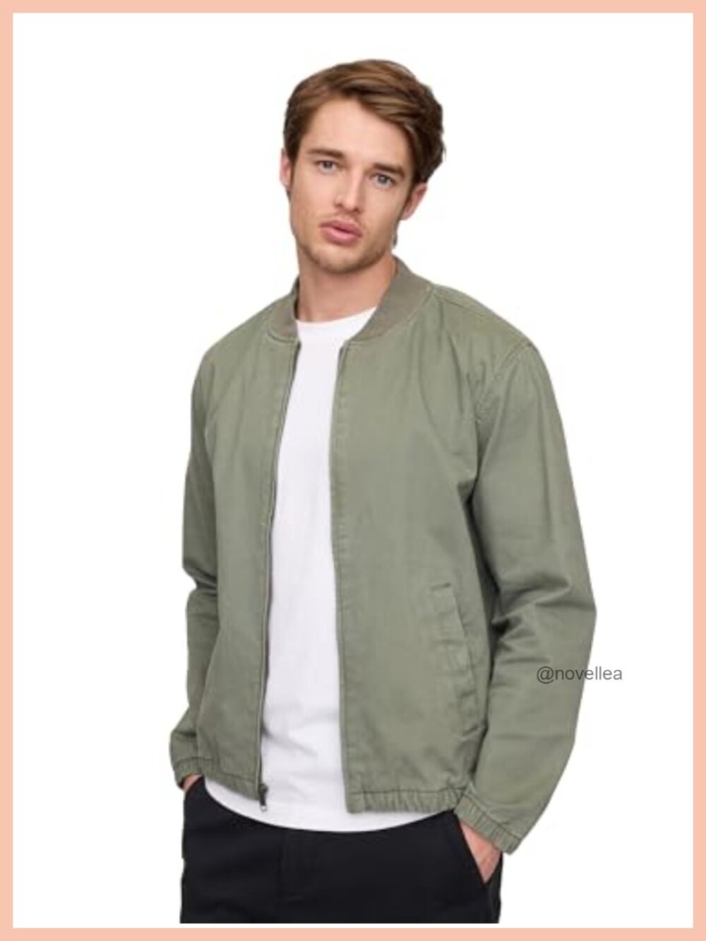 Men's Lightweight Bomber Windbreaker Jacket Long Sleeve